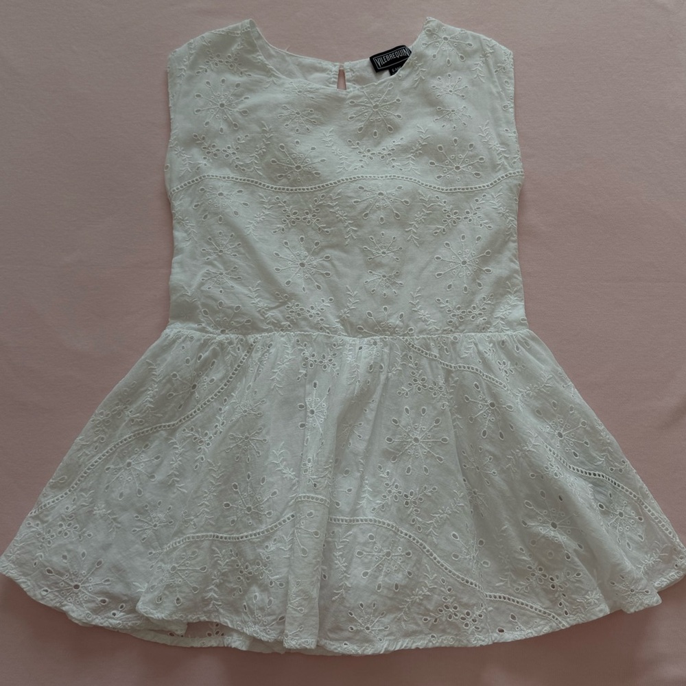 Vilebrequin White Girls Swim Coverup Sz 6